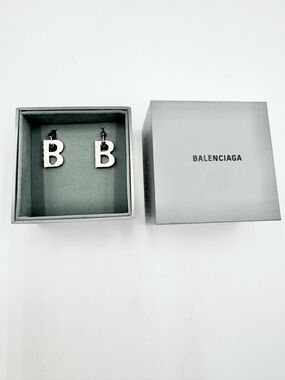 Balenciaga B Chain Earp Earrings
